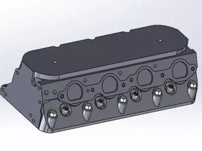 LS3 Head CAD Model in Solidworks 3D model