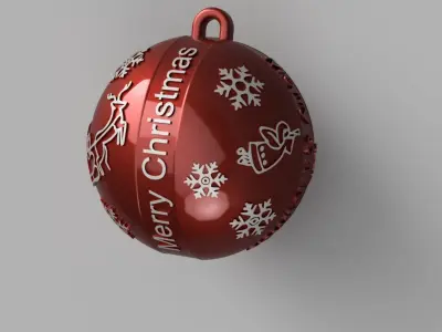 Christmas Bauble Ornament Free 3D print model