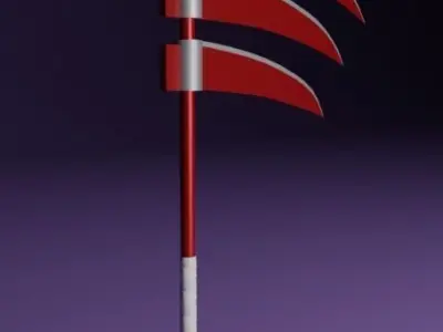Triple-Bladed Scythe Free 3D model
