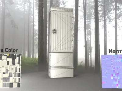 Electrical Distribution Cabinet 170 Low-poly 3D model