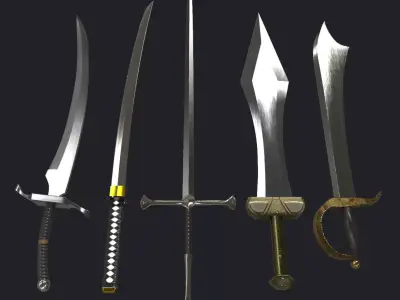 Sword pack 01 Low-poly 3D model