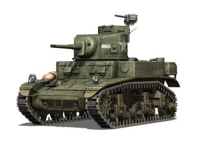 M3 Light Tank Stuart 3D model