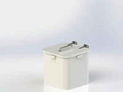 Weathertight Marine Hatch 600x600x600mm with INOX cleats 3D model
