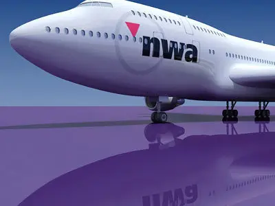 Boeing 747 North West V2 3D model