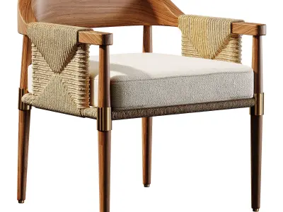 Arteriors Estes Outdoor Dining Chair 3D model