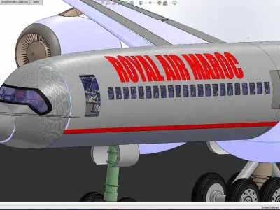 DESIGN OF THE ROYAL AIR MAROC 3D model