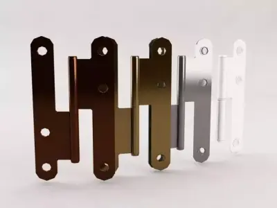 DOOR---Hinges brass door hinges Free low-poly 3D model