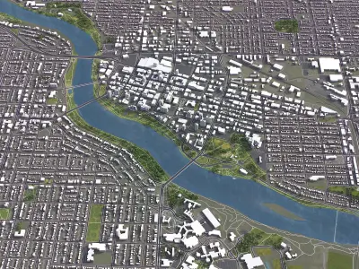 Saskatoon - 3D Model Low-poly 3D model