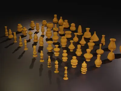 High poly vases without texture Free 3D model