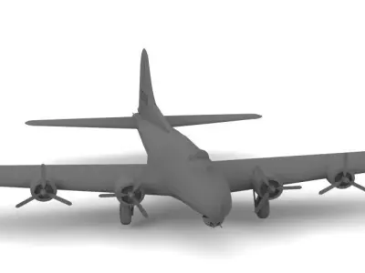 B17 Plane  Low-poly 3D model