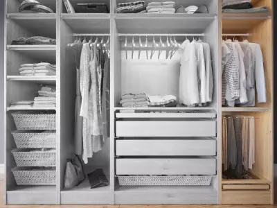 Wardrobe with Clothes part D 3D model