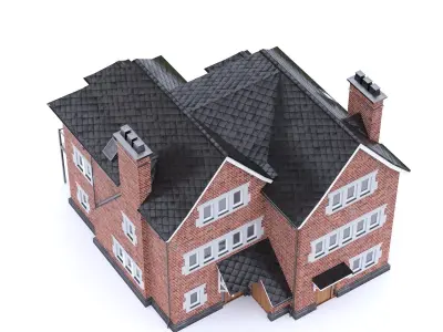 English Brick House 16 Low-poly 3D model