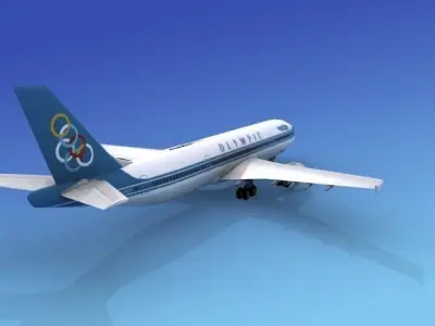 Airbus A300 Olympic 3D model