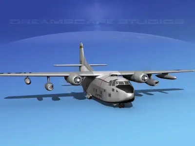 Fairchild C-123K Provider V02 3D model