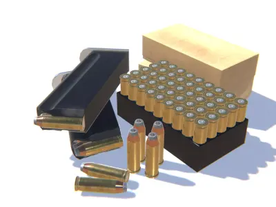44Magnum Ammo Pack Low-poly 3D model