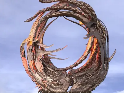 Cthulhu Art Ring sculpture full 3D model