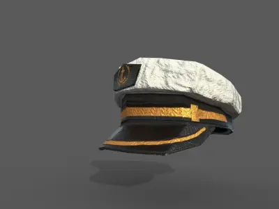 Military-Navy Cap Low-poly 3D model