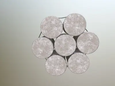 Stielhandgranate 2 pair of metal drums Free low-poly 3D model