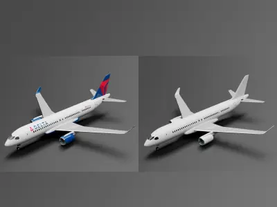 Airbus A220-300 Liveries 3D Model Collection