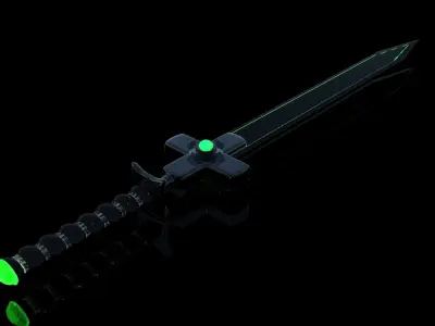 Sci-fi Sword Low-poly 3D model order