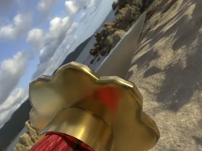 Rondel Dagger Free low-poly 3D model