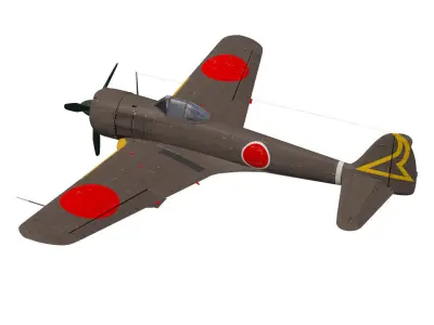 Ki43 Hayabusa type3-kou oscar 3D model