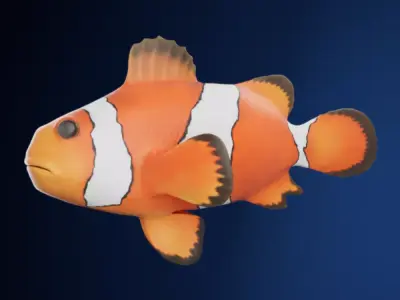 Cute Realistic Animation-Ready Clownfish 3D model