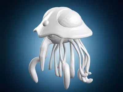 Tentacruel Jellyfish Monster Character Sculpture 3D print model