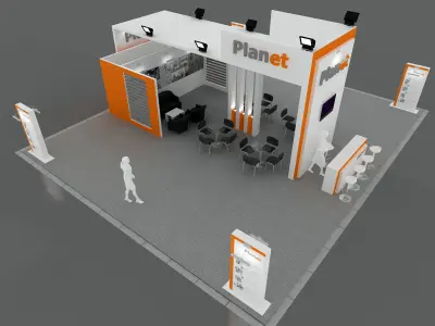 Exhibition Stand - ST0051 3D model