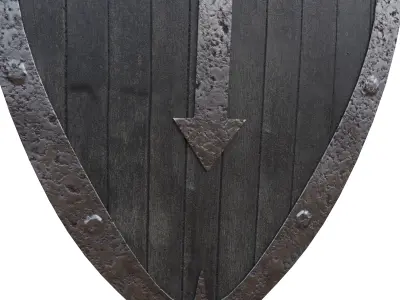 Ancient Shield Low-poly 3D model