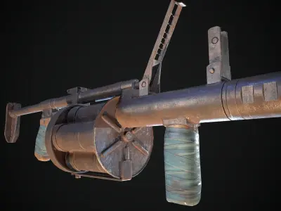 Grenade launcher Low-poly 3D model