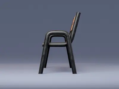 Park benches set Free low-poly 3D model