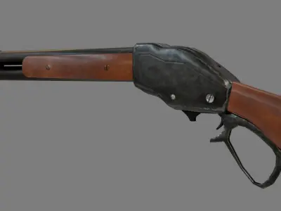 Winchester 1887 - Rigged - Game Ready - PBR Low-poly 3D model