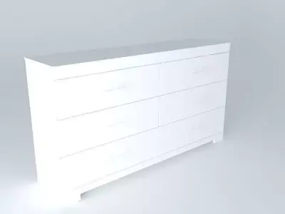 Dresser Six Drawers Free 3D model
