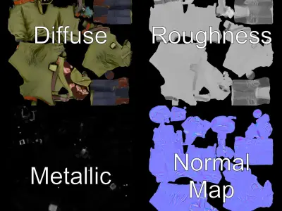 Military Officer Character Rigged and Animated in Uniform wit... Low-poly 3D model