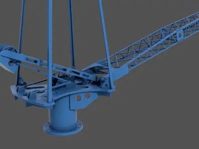 Yamato aircrafts stern Crane - Commercial license - 1-100 scale 3D print model