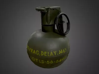 M67 Hand Grenade Low-poly 3D model buy