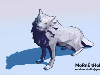 Poly Wolf Free 3D model