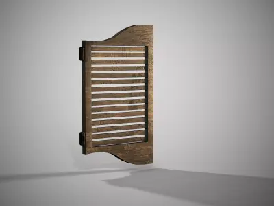 Western Saloon Door - PBR Game Ready Low-poly 3D model Low-poly 3D model