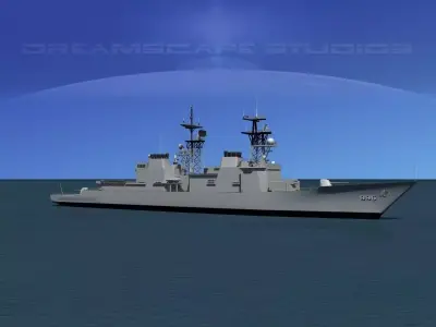 Kidd Class Destoyer DDG 996 USS Chandler 3D model