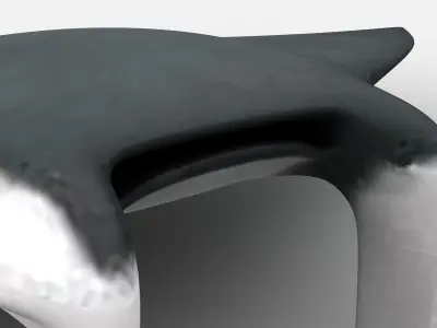 Giant oceanic manta ray Low-poly 3D model