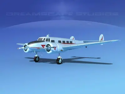 Lockheed L10 Electra Private 2 3D model