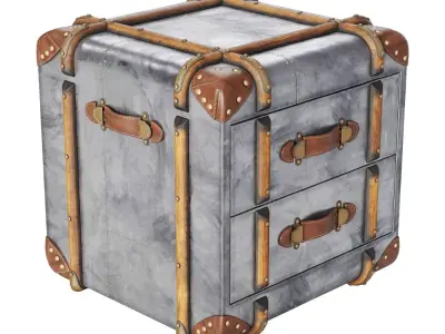 RH Richards Trunk 2-Drawer Cube 3D model