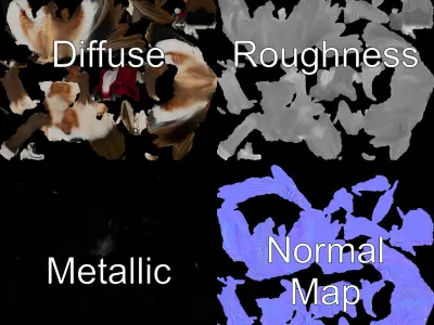 Detailed Vulture Bird D Model Pack for Simulation and Rendering Low-poly 3D model