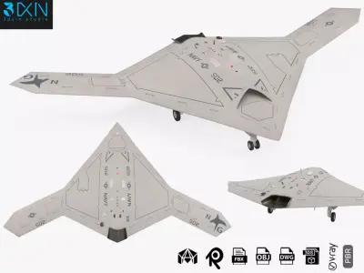 Northrop Grumman X-47B UCAV Drone 3D model