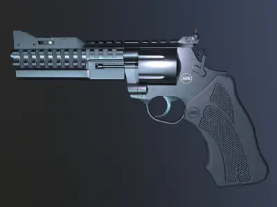 Korth national standard 357 Magnum Low-poly 3D model