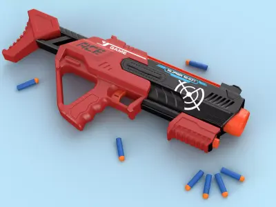 Super Shot Gun Low-poly 3D model