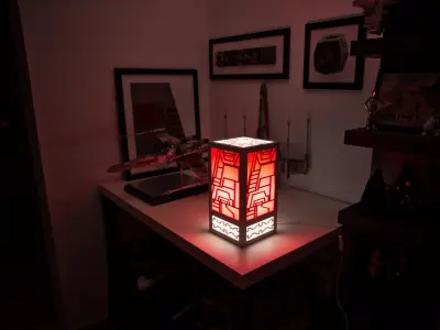 Japan-Style Squadron Hero Line Art Lamp 3D print model