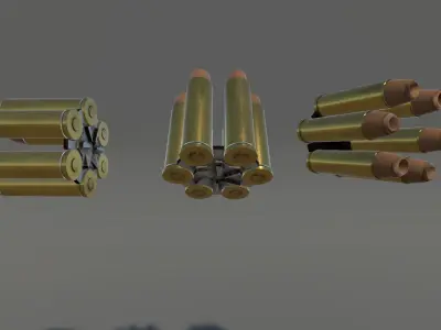 Zombie Revolver Low-poly 3D model