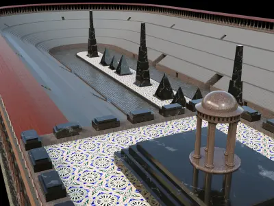 hippodrome 3d model roman building 3D model